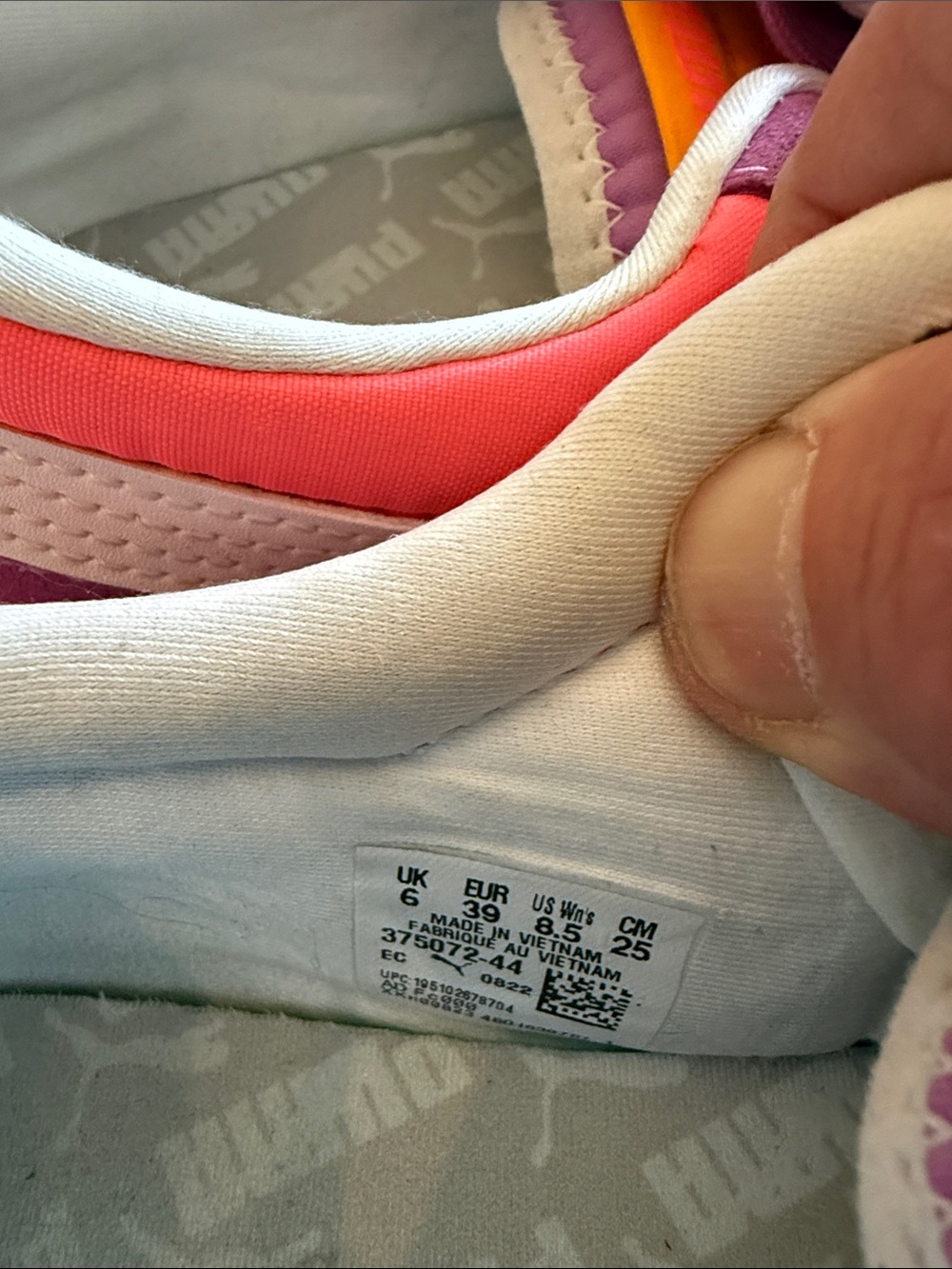 Puma Women's Pink and Coral Low-Profile Sneakers like new size 8.5 - Picture 5 of 6